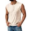 Pánská letní jednobarevná kapsičková sportovní knoflíková vesta pánská sportovní ležérní vesta