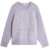 INMAN Women's Soft Round Neck Heather Knit Sweater