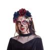 Skeleton Simulation Flower Headband Rose Flower Skull Hair Hoop Cute Halloween Hair Band  Cosplay