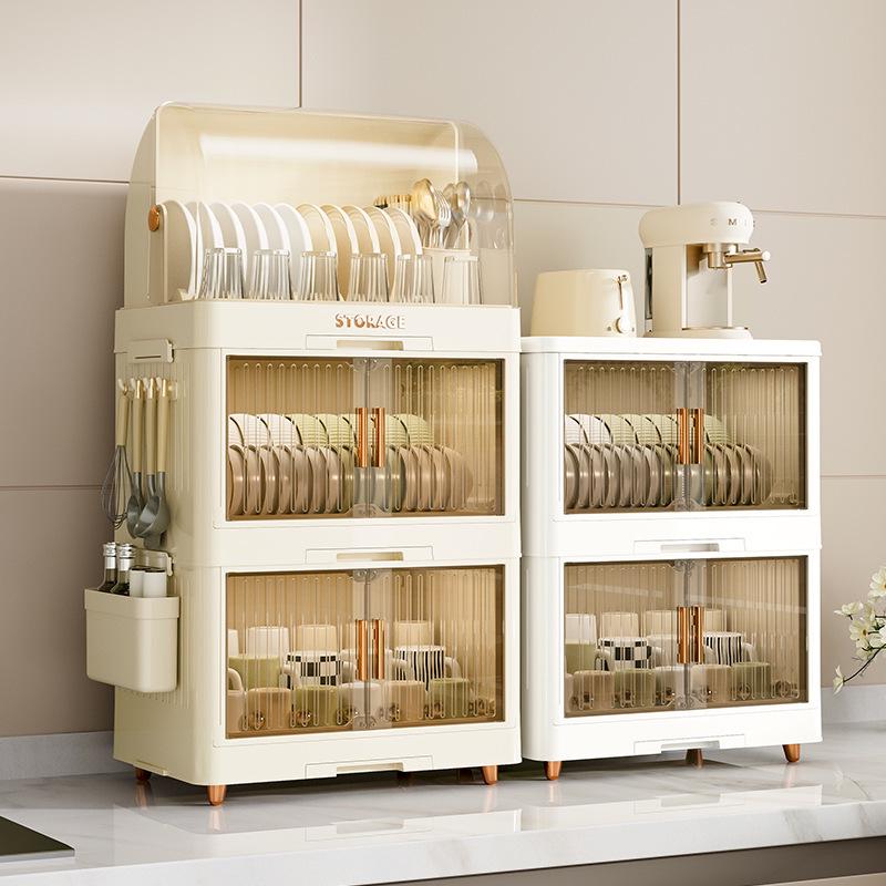 Kitchen Dish Rack with Lid: Bowl, Chopstick, and Cutlery Organizer