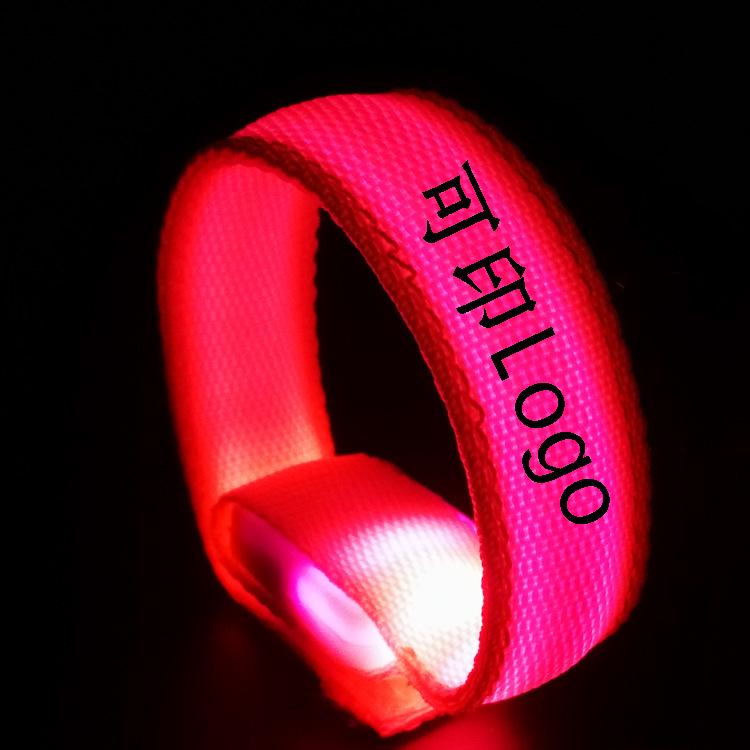 Customizable LED Fluorescent Flashing Wristband - Event Cheering Gift