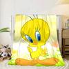 Yellow Bird Blanket Flannel Blanket for bed, sofa, Camping, Hiking, Picnic Essentials, gift for family Fan gifts