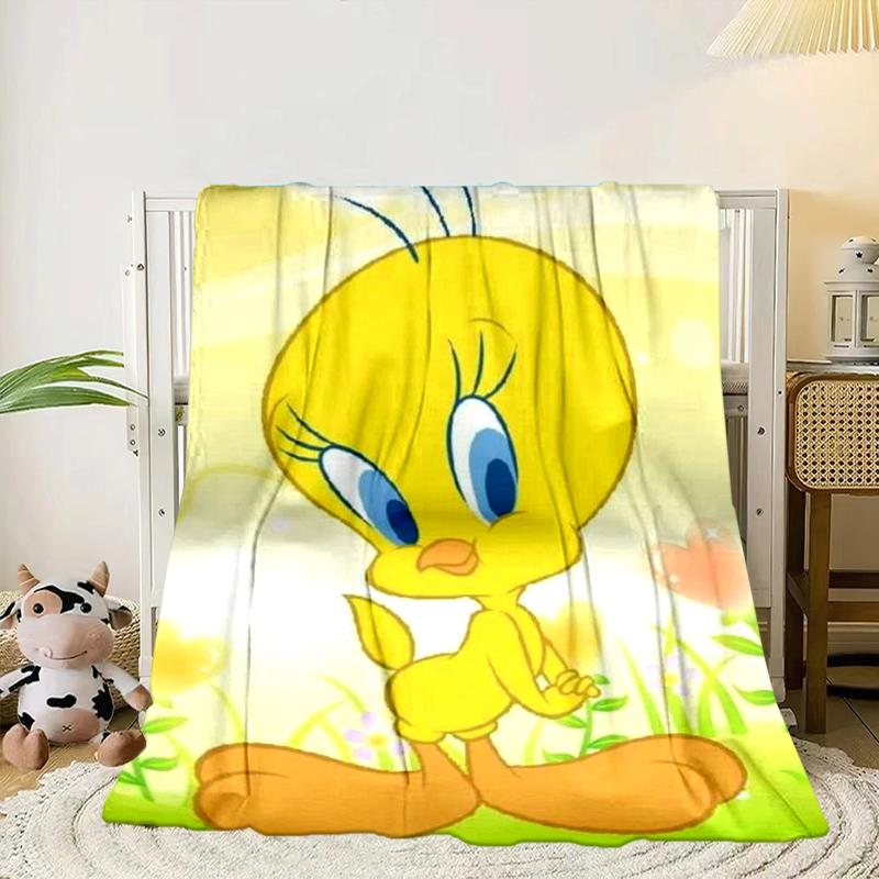 Yellow Bird Blanket Flannel Blanket for bed, sofa, Camping, Hiking, Picnic Essentials, gift for family Fan gifts