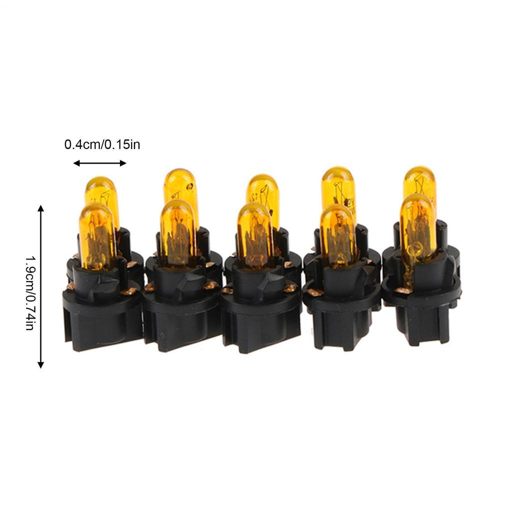 Car T5 Bulbs | 10 Pcs Car Interior Dash Board Socket LED Bulbs |