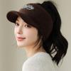 Autumn and Winter Knitted Peaked Cap Women's Warm Ear Protection Wool Hat Shows a Small Face Versatile Thickened Plush Hat