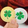 Gold-Plated Four-Leaf Clover Lucky Coin - Aphid-Repelling Commemorative Craft