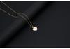 Gold Shell Pendant Necklace with English Alphabet - European & American Trend In Titanium Steel Chain