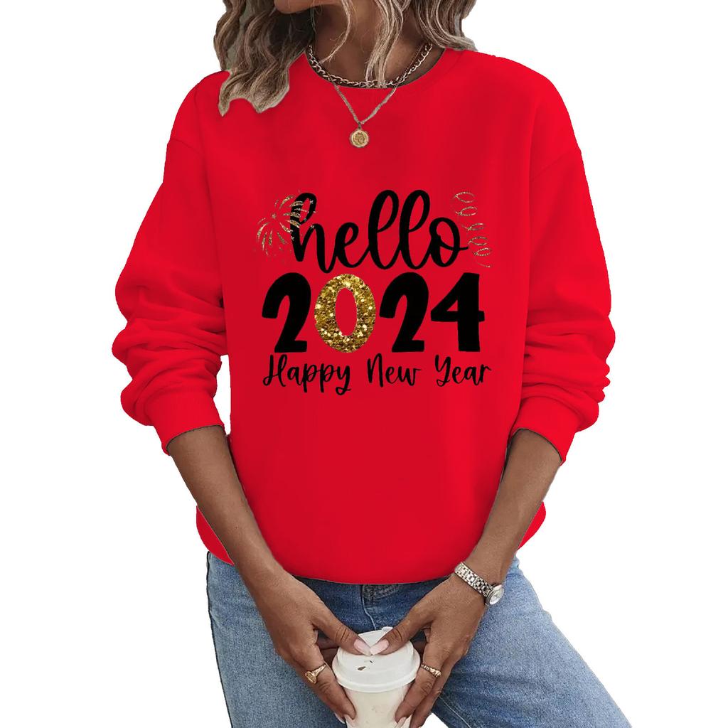 Crew Neck Sweater Christmas Long Sleeve