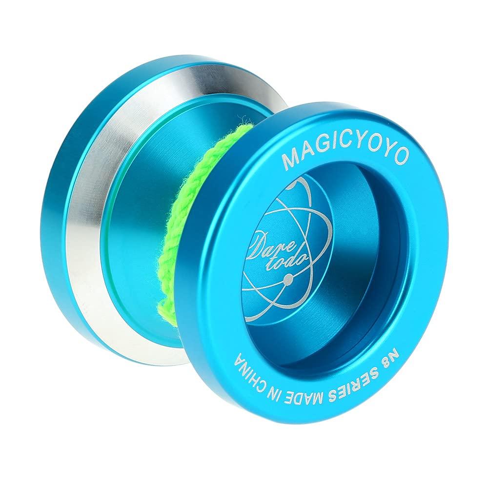 

Xtahdge Professional Magic Yoyo N8 Aluminum Alloy Metal Yoyo 8 Ball KK Bearing Spinning String Kids Blue