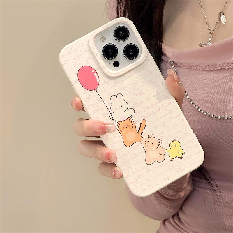 Zhitai Wheat Shell iPhone 15 Pro Max/14/16 Pro Case - Cute Cartoon Design for 7/8 Generation.