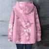 Women's Floral Print Loose Casual Long Sleeved Hooded Sweatshirt