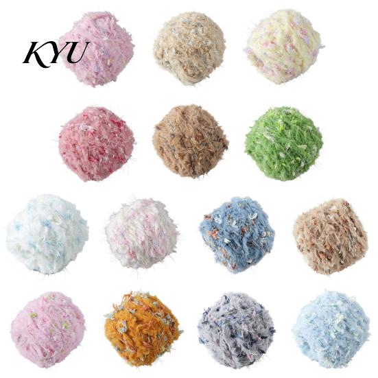 Soft Crochet Thread 33M Faux Fur Blend Yarn, Fuzzy Mohair Yarn for Durable Roll Knitting, DIY Sweater Scarf Hat Weaving Colorful Craft Beginners