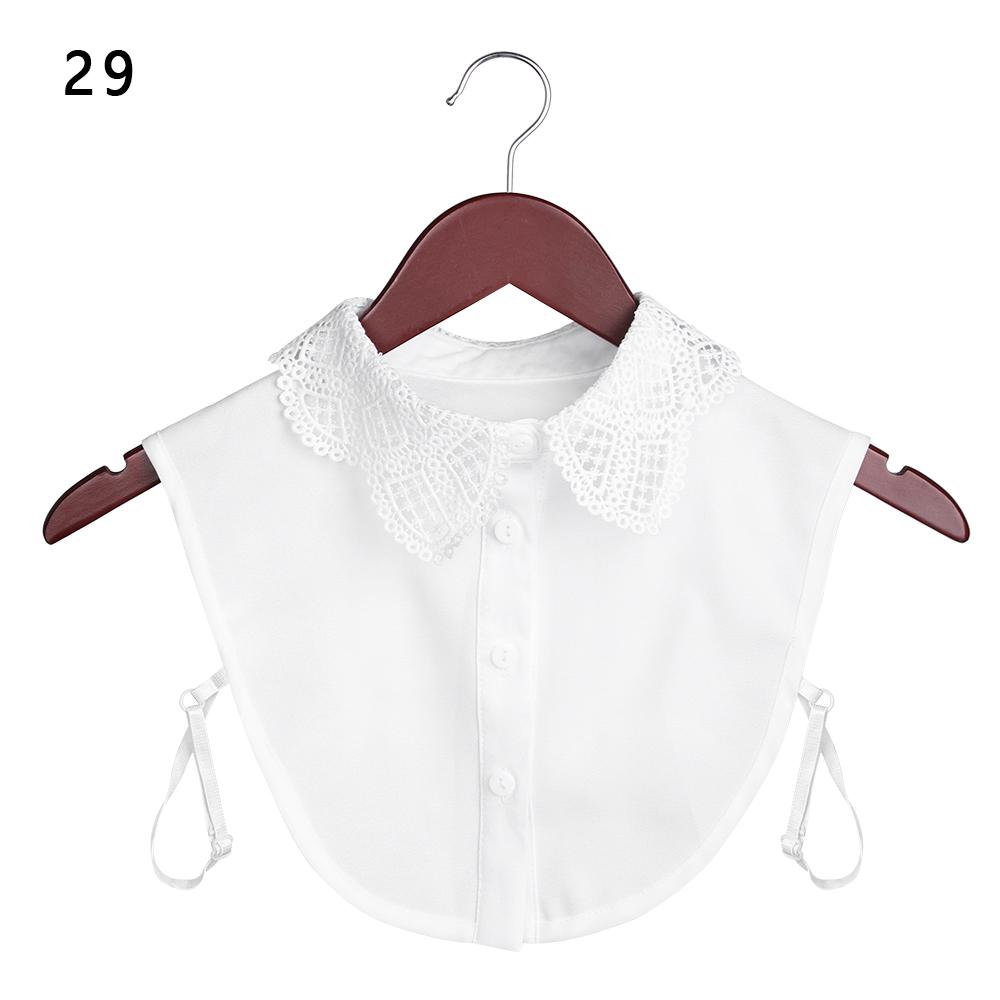 Classic Women Cotton Lace Fake Collar Vintage Detachable Clothes Accessories Lapel Blouse Top Shirt Collar False Collar DropShip