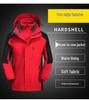 Men's and Women's 3-in-1 Fleece Outdoor Jacket: Windproof, Waterproof, Removable Warm Coat for Mountaineering