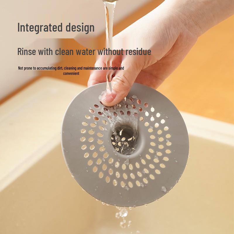 Runt Silikon Anti-Stopp Golvbrunn Hårfilter för Badrum och Köksvask