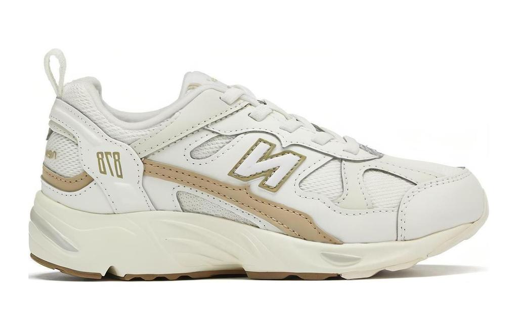 New Balance NB 878 Mesh Traspirante Ammortizzazione, Resistenti all'Usura Basse Scarpe da Corsa per Bambini Ecrù Bambini's PV878SM1