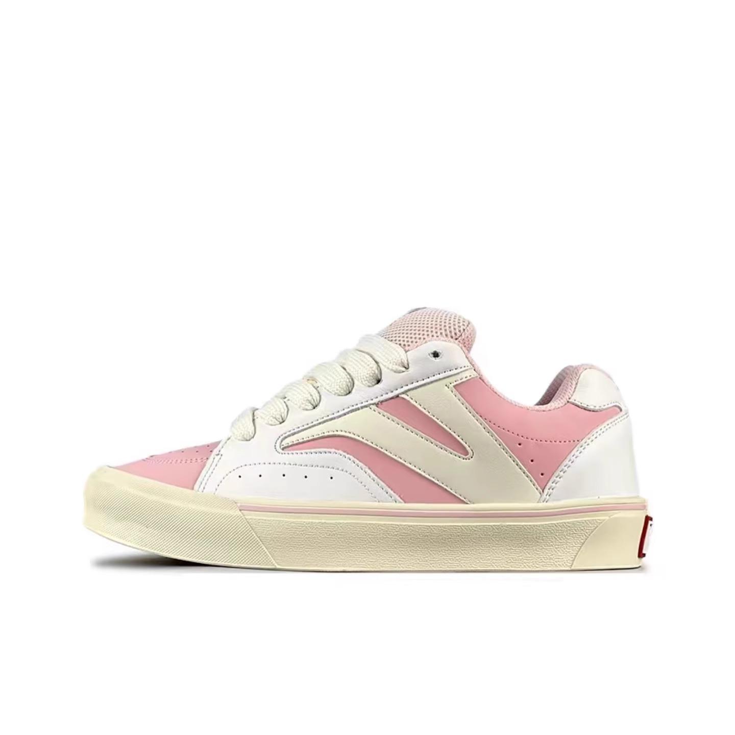 

Повседневная обувь для скейтборда женская 2025 ранняя осень новая спортивная обувь для скейтборда парусиновая обувь ins универсальная на толстой подошве дышащая маленькая белая обувь 40 розовый