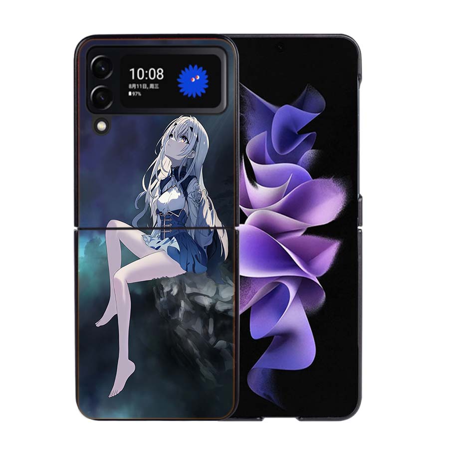 

Fate Melusine Phone Case For Samsung Z Flip 7 6 5G Galaxy Z Flip4 Z Flip5 Z Flip3 Coque Black Hard PC Shell Protective Cover Samsung Z Flip 5 5G