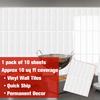 10 pièces de Carrelage Brique 3D Autocollant Mural Multi-couleurs Imperméable Résistant à l'Huile Papier Peint Vinyle Pour Application Intérieure à Domicile
