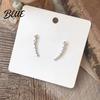 Rhinestone Earrings 1 Pair Women Prom Non-pierced Ear Clips Decor