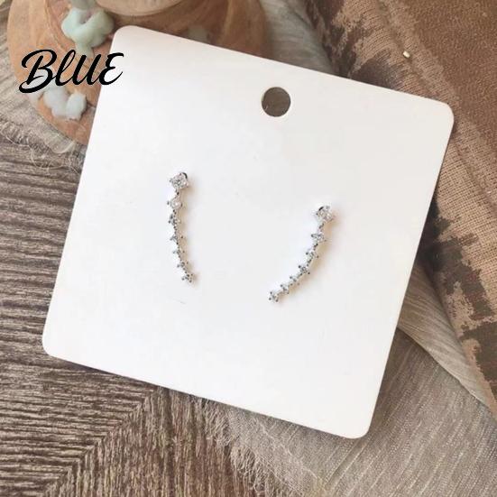 Rhinestone Earrings 1 Pair Women Prom Non-pierced Ear Clips Decor