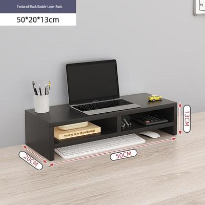 Double-Layer Laptop Monitor Riser with Desktop Storage