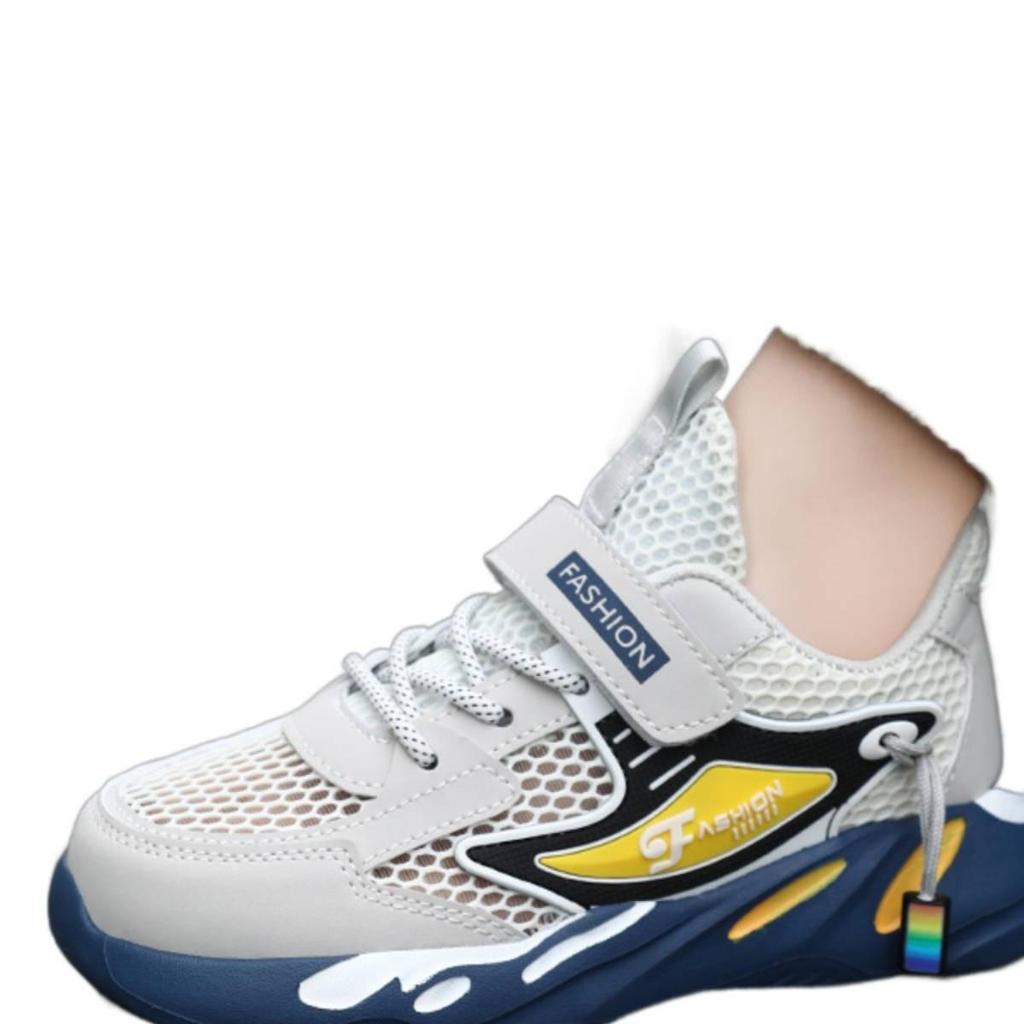 Summer 2025 Boys' Mesh Sports Shoes - Lightweight, Breathable, Soft Sole, Hollow Design for Medium To Large Children