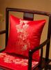Luxury Peony Floral Embroidery Home Chair Decorative Pillow Cover Lumbar Support For Sofa Velvet Cushion Cover 45x45cm