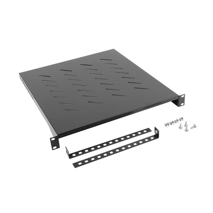 Étagère pour Rack - Lanberg - AK-1005-B - Acier Inoxydable - Noir - 19"