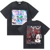 Washed Vintage Rapper Bladee  Hip Hop Oversized Tshirt Drain Gang Graphic Tshirt Men Women Fashion Artistic Sense T Shirts