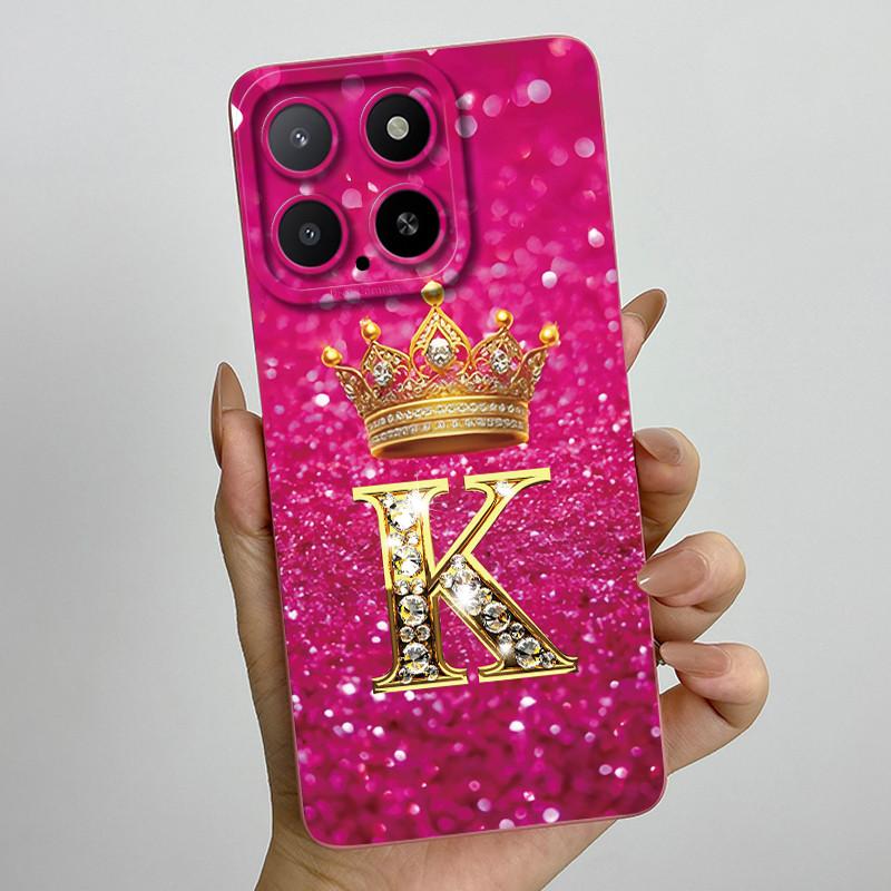 Casing For Honor X5b 2024 Phone Case Crown Letters Silicone Soft Full Protective Back Cover For HonorX5b X 5b+ Plus Coque Fundas