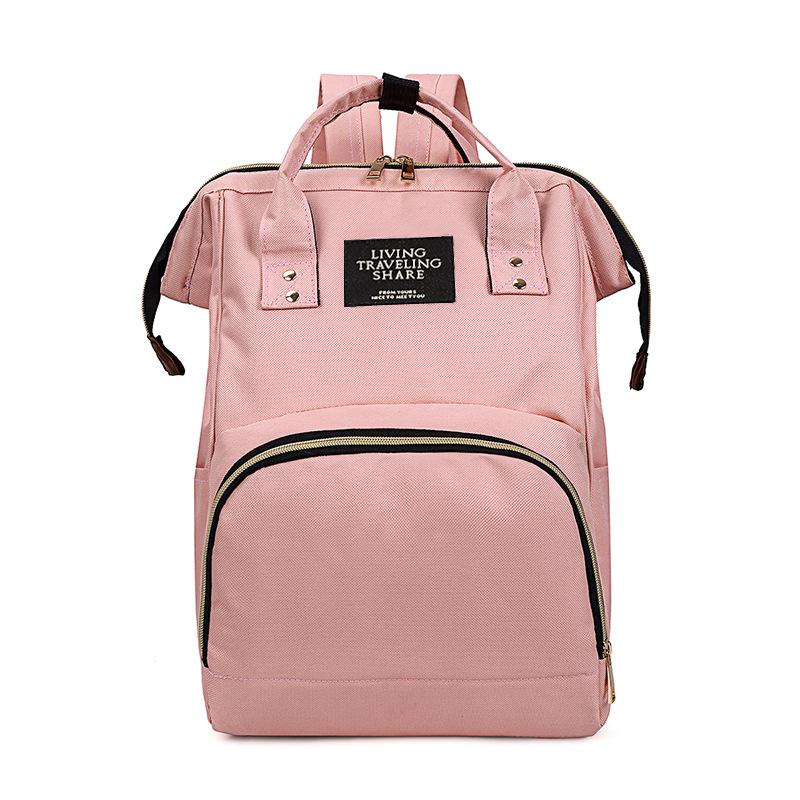 Large-capacity new lightweight casual mommy bag, fashionable double shoulder mother and baby backpack, travel belt baby mother bag