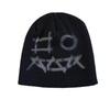 Funny Graffiti Jacquard Knit Beanie Unisex Graffiti Pattern Skull Cap Hip‑Hop Street Style Warm Winter Knitted Hat