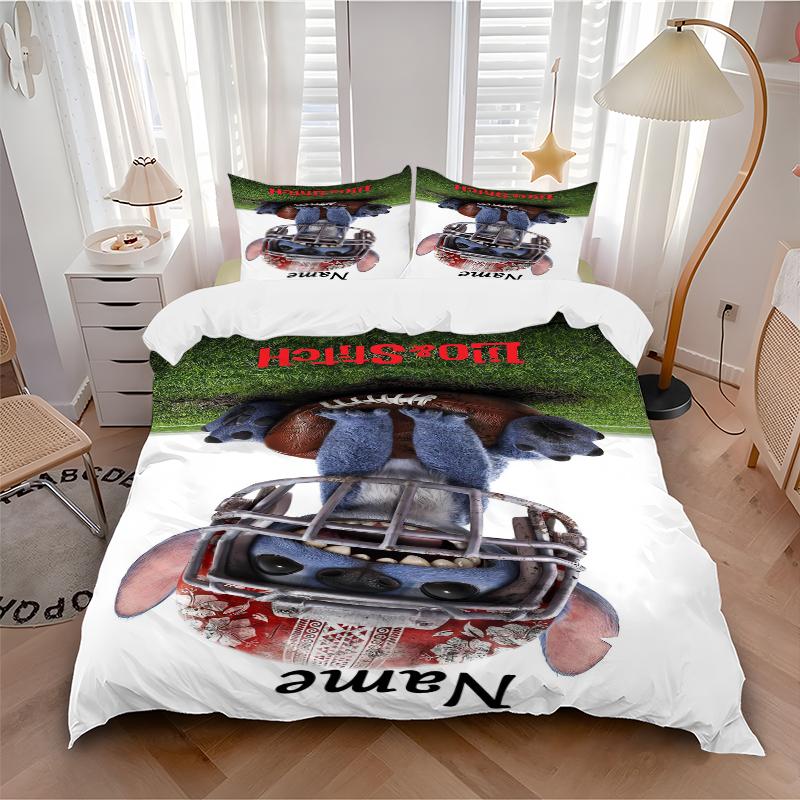 Custom Textile Stitch Adventure Bedding 3 Piece Set HD Print Duvet Cover Pillowcases for Teens Adult Bedroom Decoration