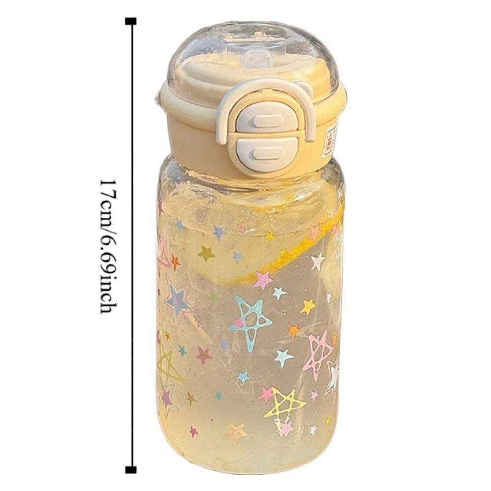 Plastic Straw Cup Transparent Clear Water Jugs Portable Travel Water Bottle