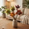 Real Touch Artificial Slipper Orchid Lifelike Realistic Silk Orchid Flower Single Branch Simulation Orchid Floral Arrangement