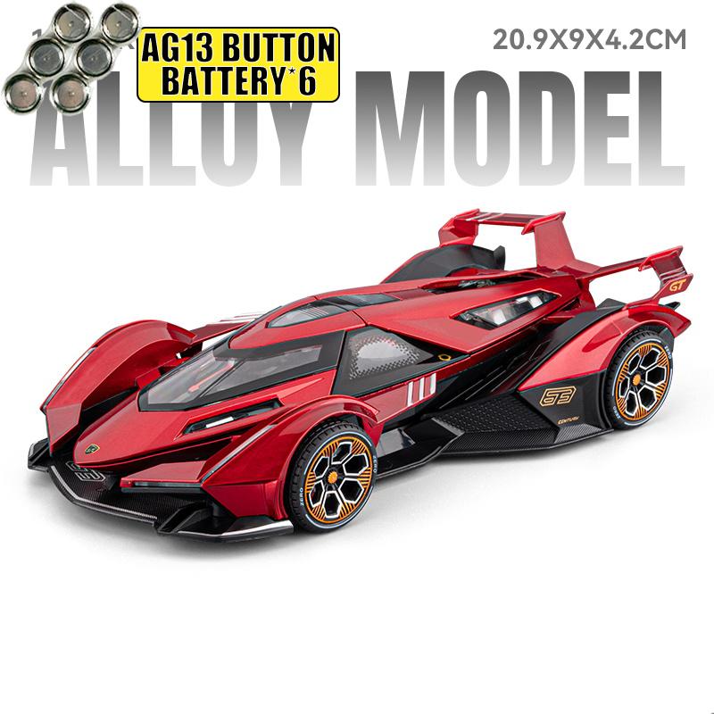 1:24 V12 Vision GT Gran Turismo Super Concept Sports Car Alloy Diecast Model Car Home Decorations Ornaments Collections Birthday