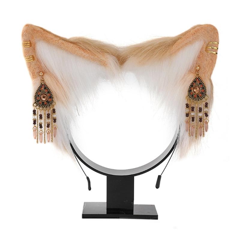 Sexy Foxes Bunny Ear Headband Lolita Cosplay Beast Ears Hair Hoop Anime Cosplay Props Furry Masquerade Party Costume Hairband