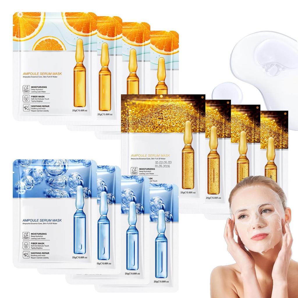 Skin Care Face Sheet Mask, Pack Of 10  25ml