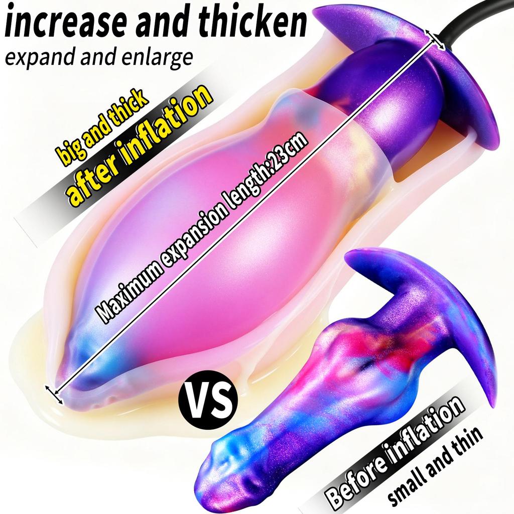 New Colorful Liquid Silicone Anal Plug – Realistic Phallic Design, Suitable for Anal Play and Masturbation (BDSM/Adult Toy #S)