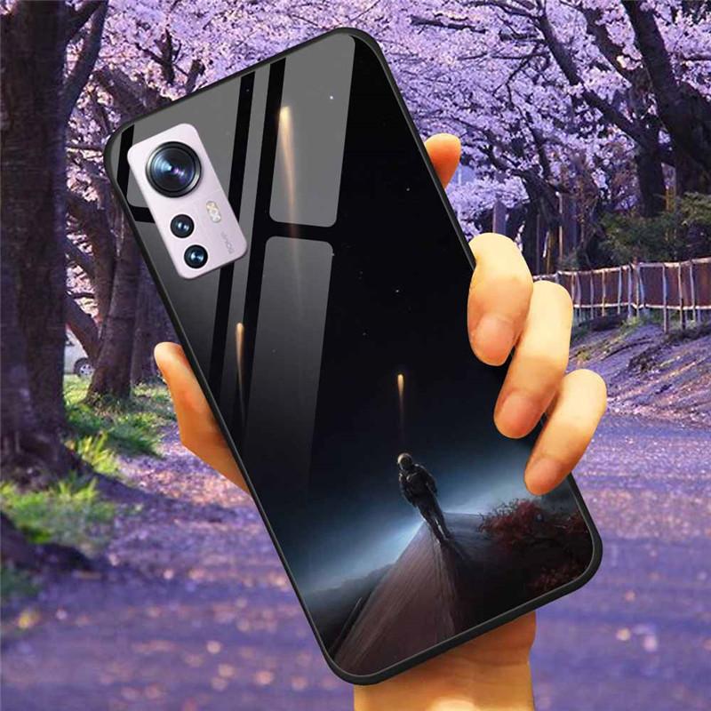 For Xiaomi 12T / 13T Case Tempered Glass SPACE Marble Luxury Hard Back Cover for Xiaomi 13T Pro / 12TPro Bumper for Xiaomi13T