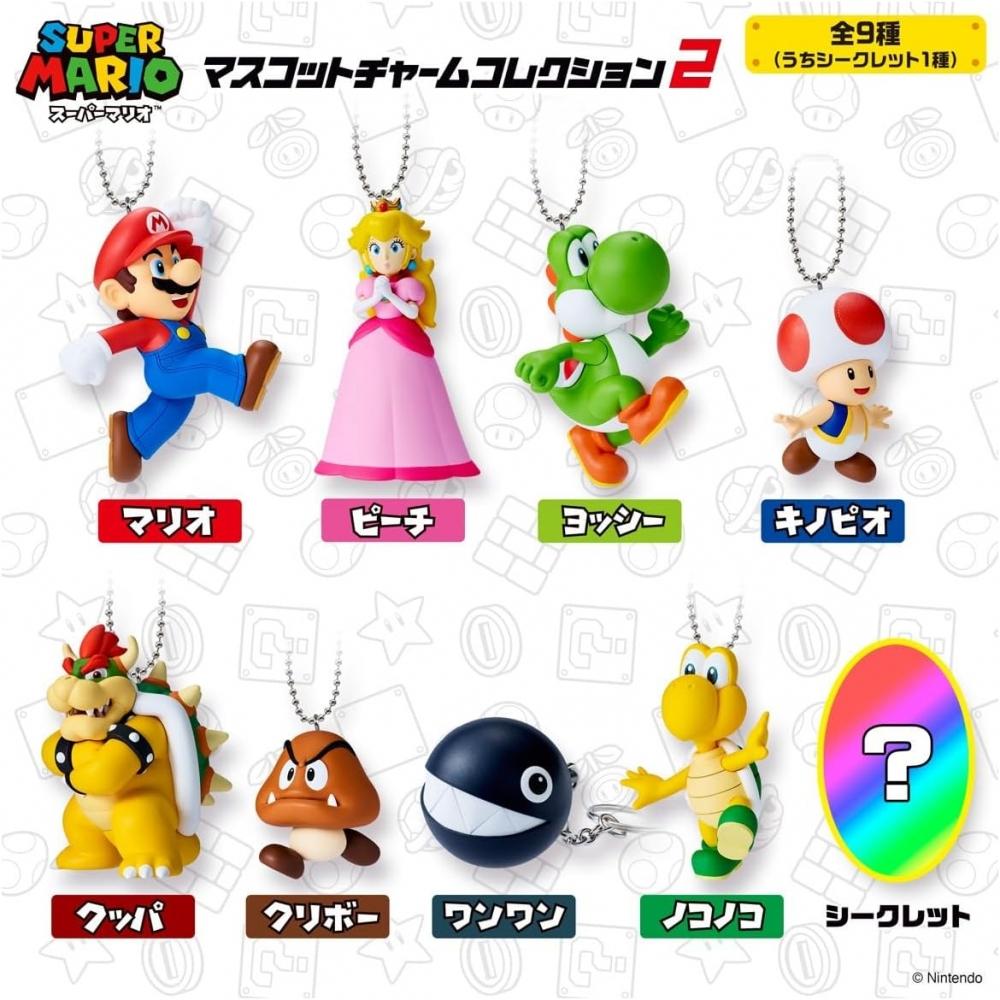Bandai  Bandai  Super Mario Mascot Charm Collection 2 Chewing Gum Food Toy [box Sale Set Of 10]