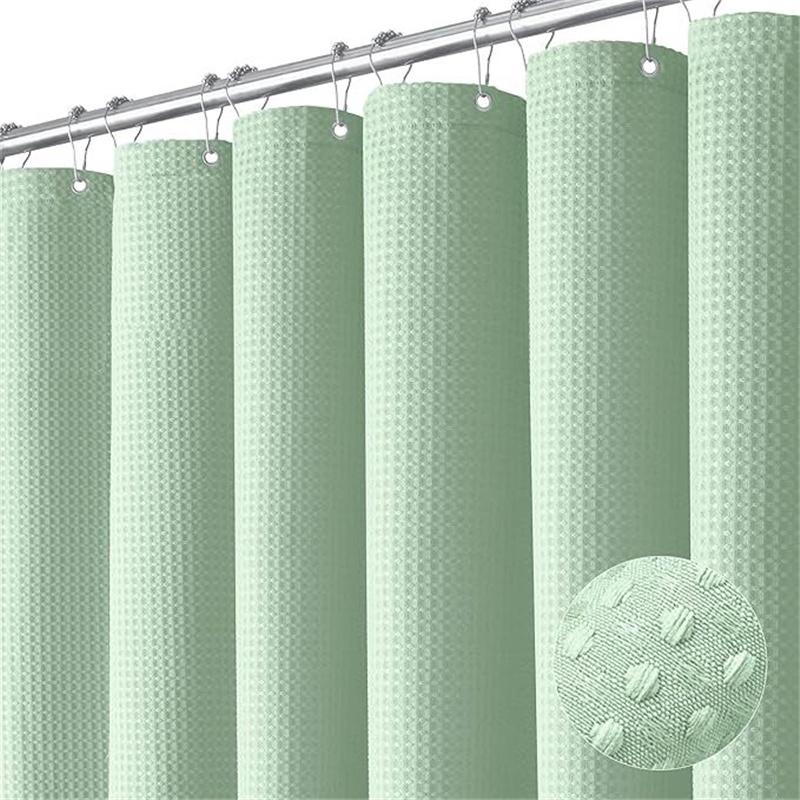3D Thickened Waterproof Strap with Iron Hook Bathroom Mildew Proof Fabric Partition Curtain Shower Curtain