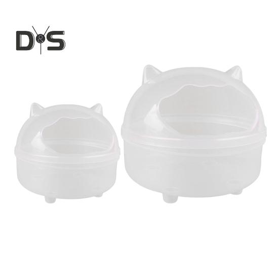 Hamster Bathroom Transparent Hamster Bathtub Hamster Sand Bath Container Small Animals Sandbox Dust Bathtub Hamster Bed for Cage Accessories