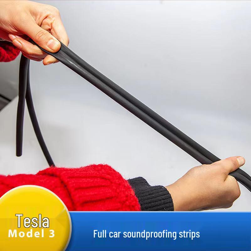 Tesla Model 3 Schalldämmungs-Dichtungsstreifen-Set - Komplettes Auto- und Kofferraumtür-Kit