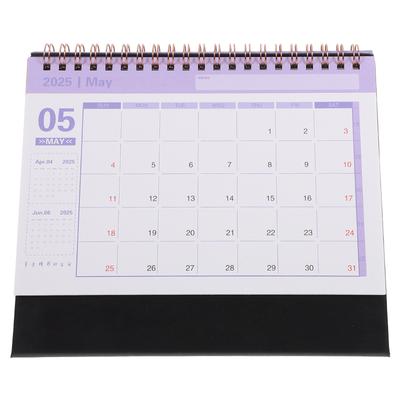 Standing Desk Calendar 2024-2025 Minimalist Style Non-Fading Desktop Calendar for Year Round Planning Compact Office Supply