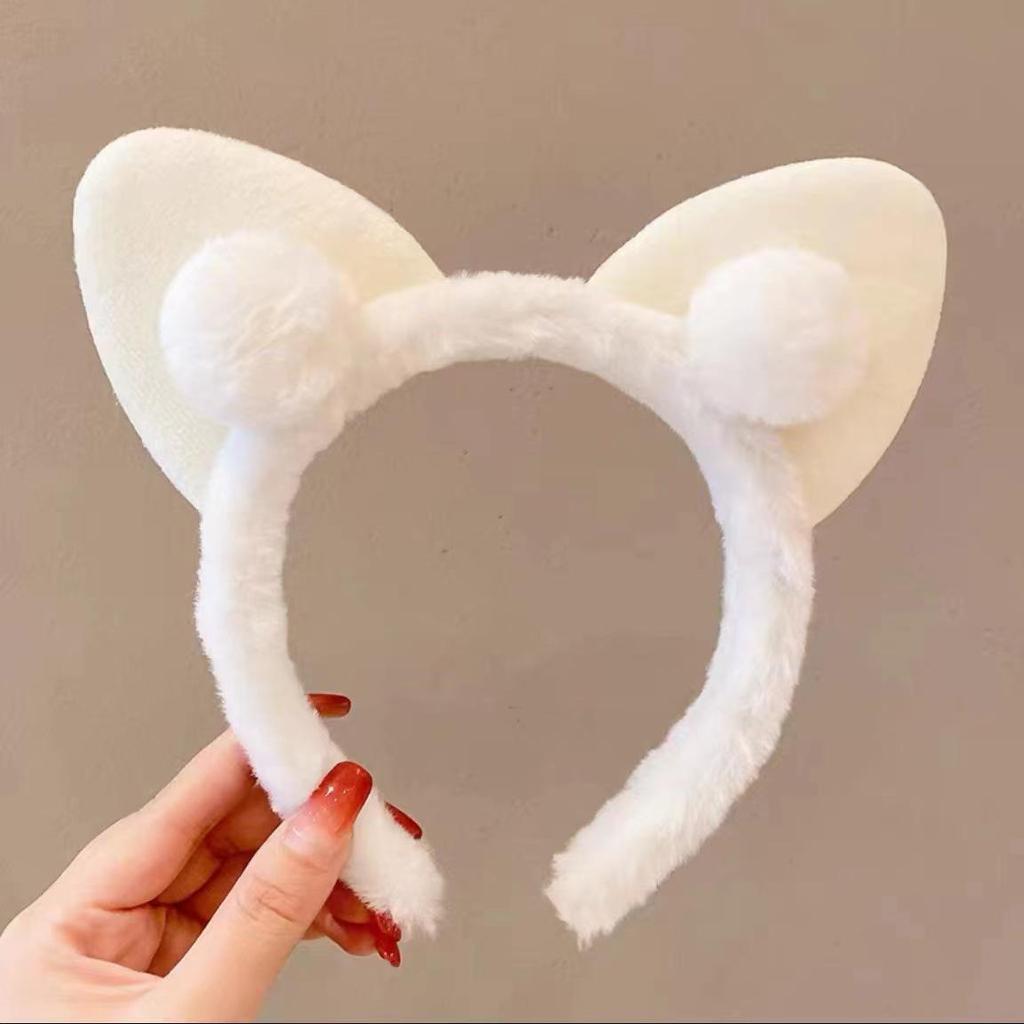 Luxurious Knitted Bow Plush Headband for Autumn/Winter - Face Washing Hair Accessory and Clip