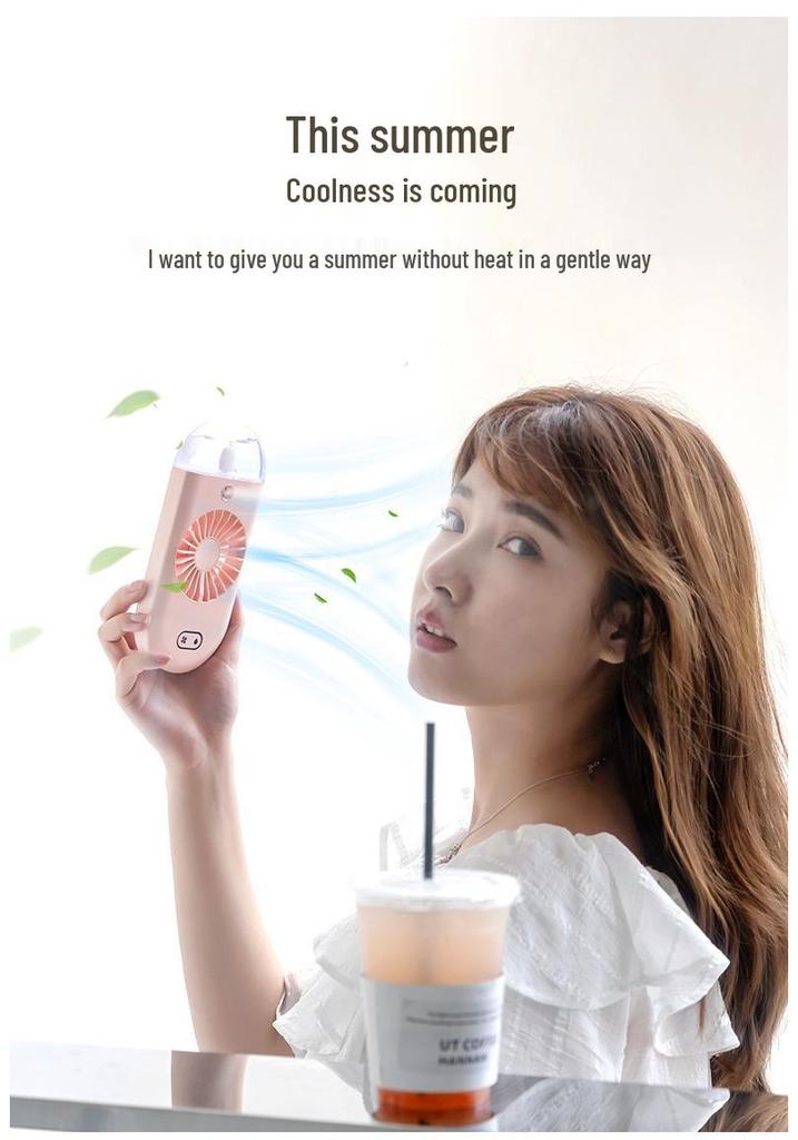 Portable Mini Handheld USB Spray Fan: Rechargeable, Desktop & Cooling for Summer