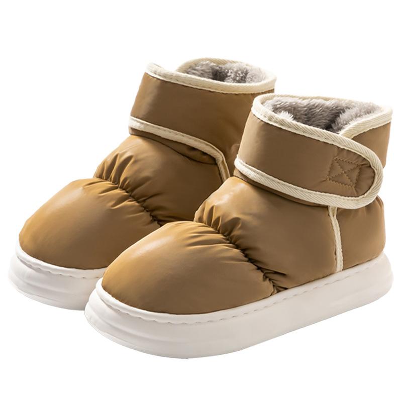 New high-top cotton shoes, down cloth waterproof indoor home thermal bag and velvet cotton shoes are super warm.