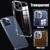 Luxury Semi Transparent Tempered Glass Phone Case for 17 Air 16 15 14 13 12 Mini 11 Pro Max 7/8 Plus Shockproof Hard Back Cover